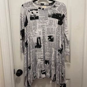 Zadie Bs Newsprint Top